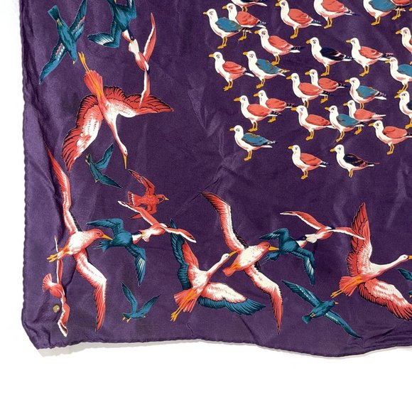 Bottega Veneta Womens Scarf w/ Birds 100% Silk EUC - Picture 5 of 8